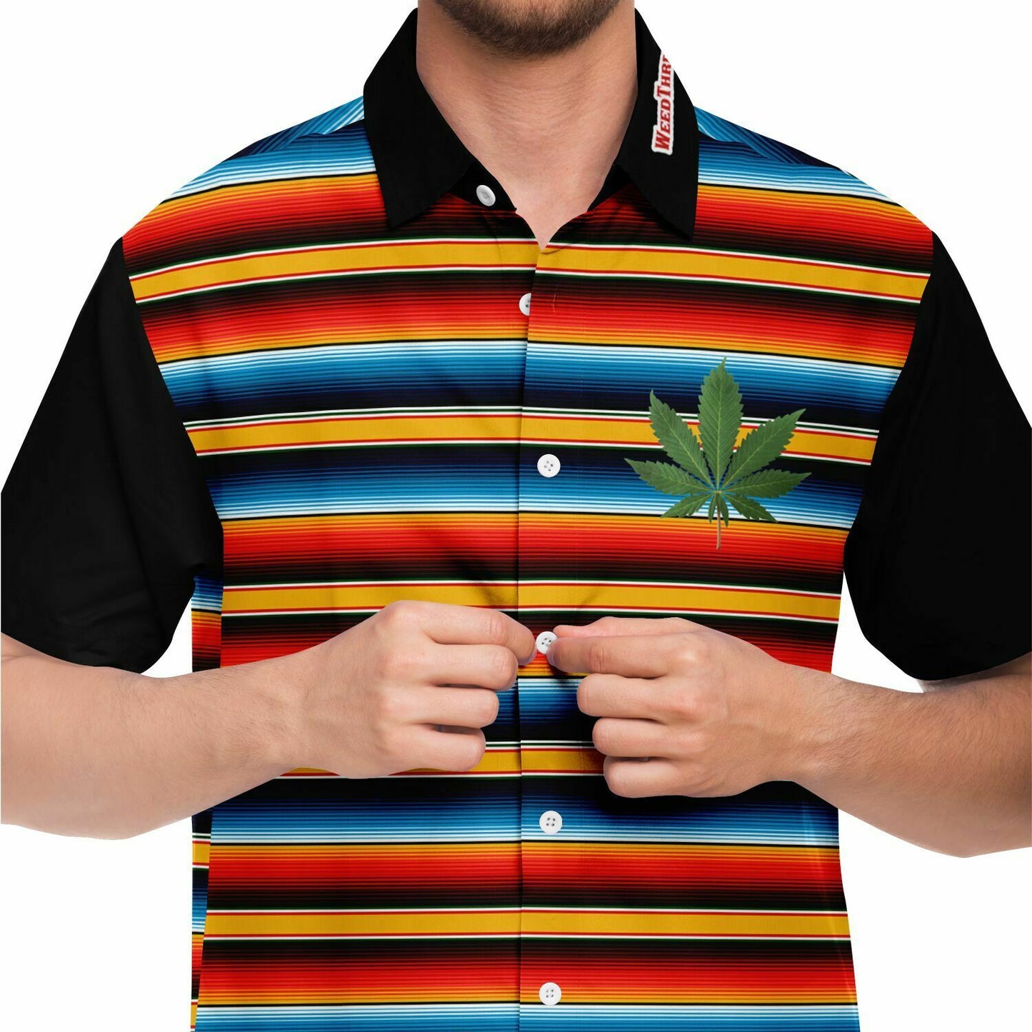 Serape Short Sleeve Button Down Shirt