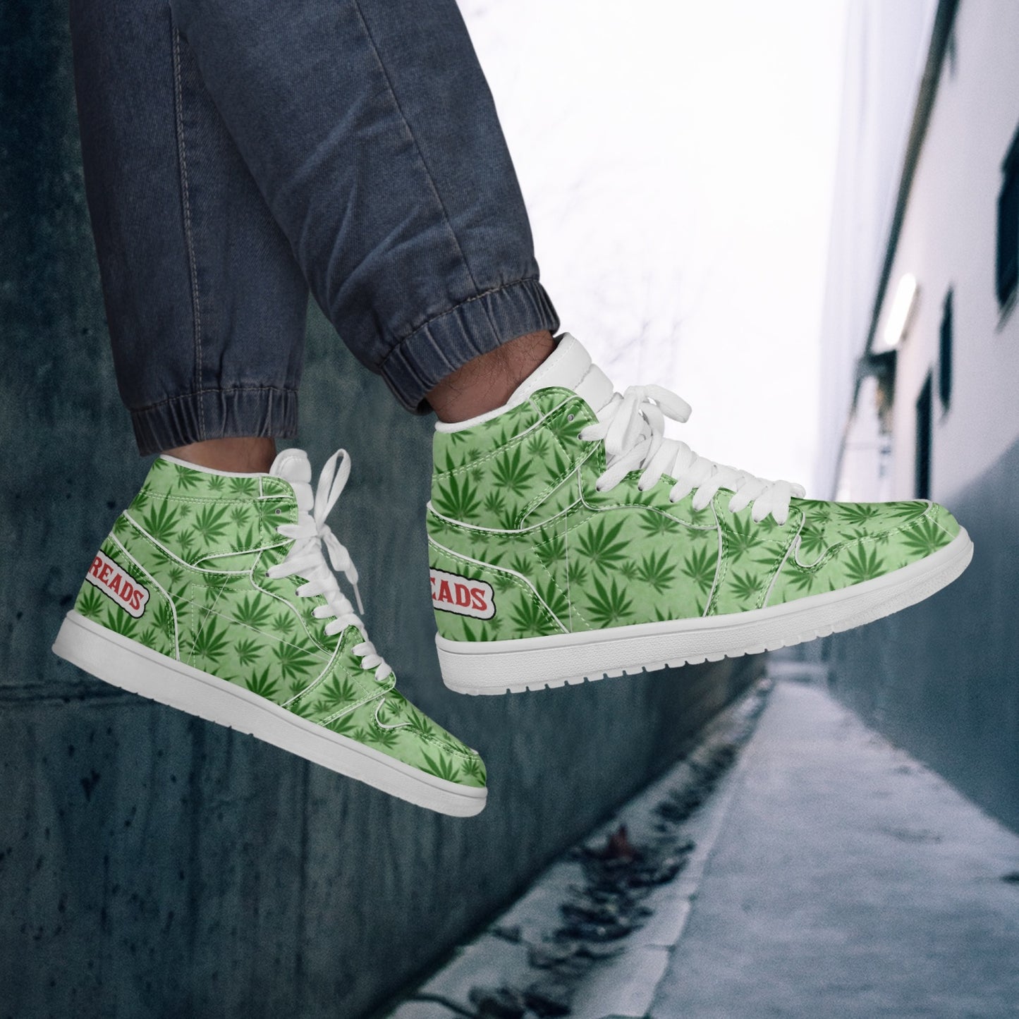 Air Fourdan High-Top Leather Sneakers
