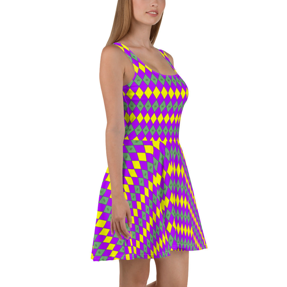 Mardi Gras Skater Dress