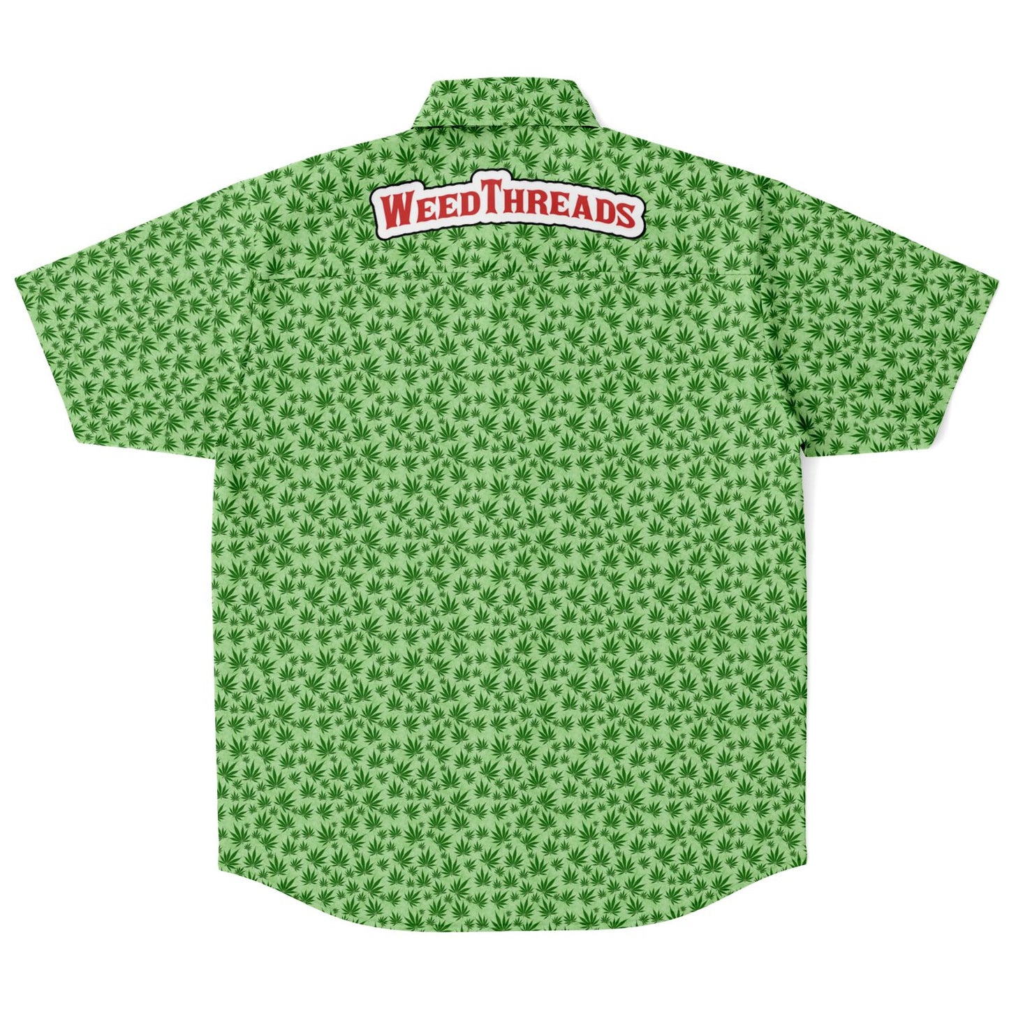 Green Short Sleeve Button Up Shirt