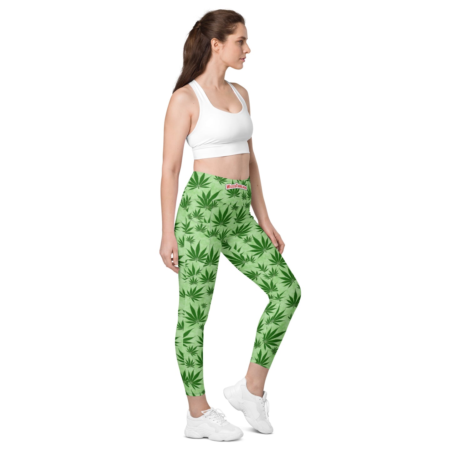 Green Leggings with pockets