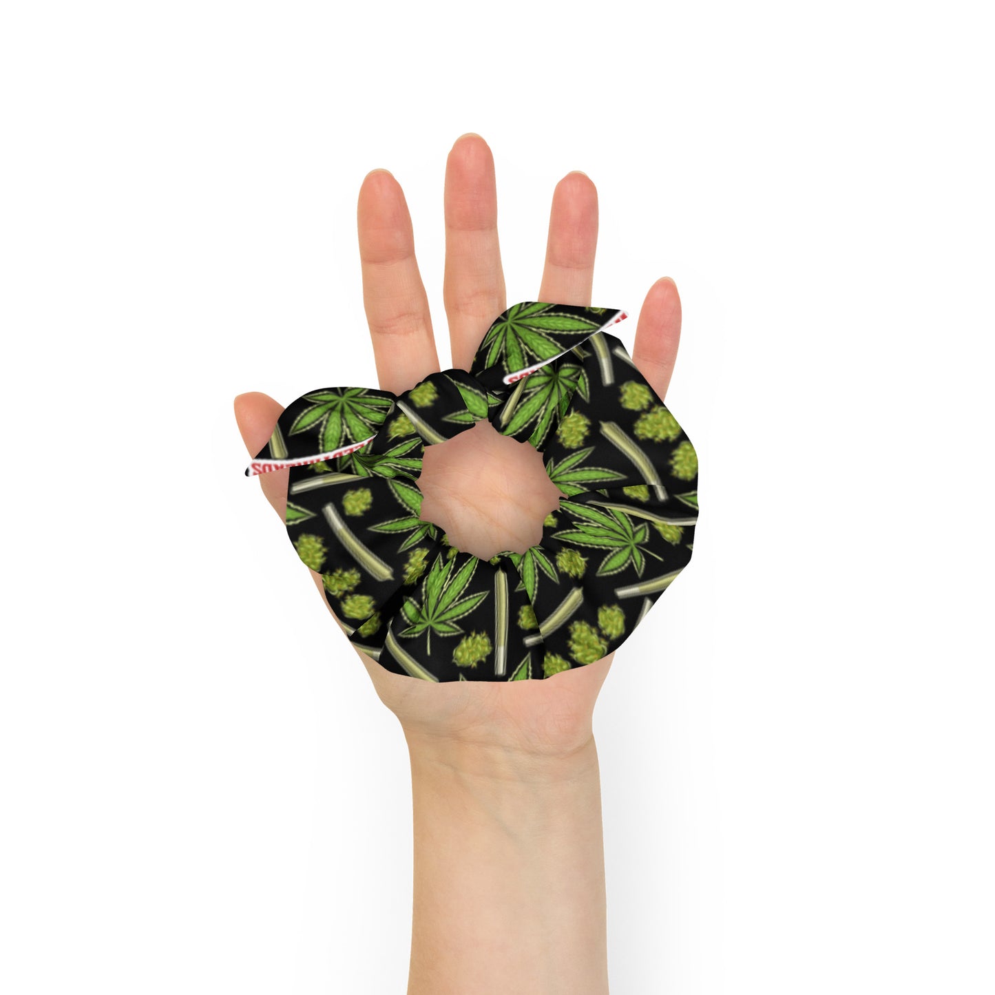Joints and Leaves Scrunchie