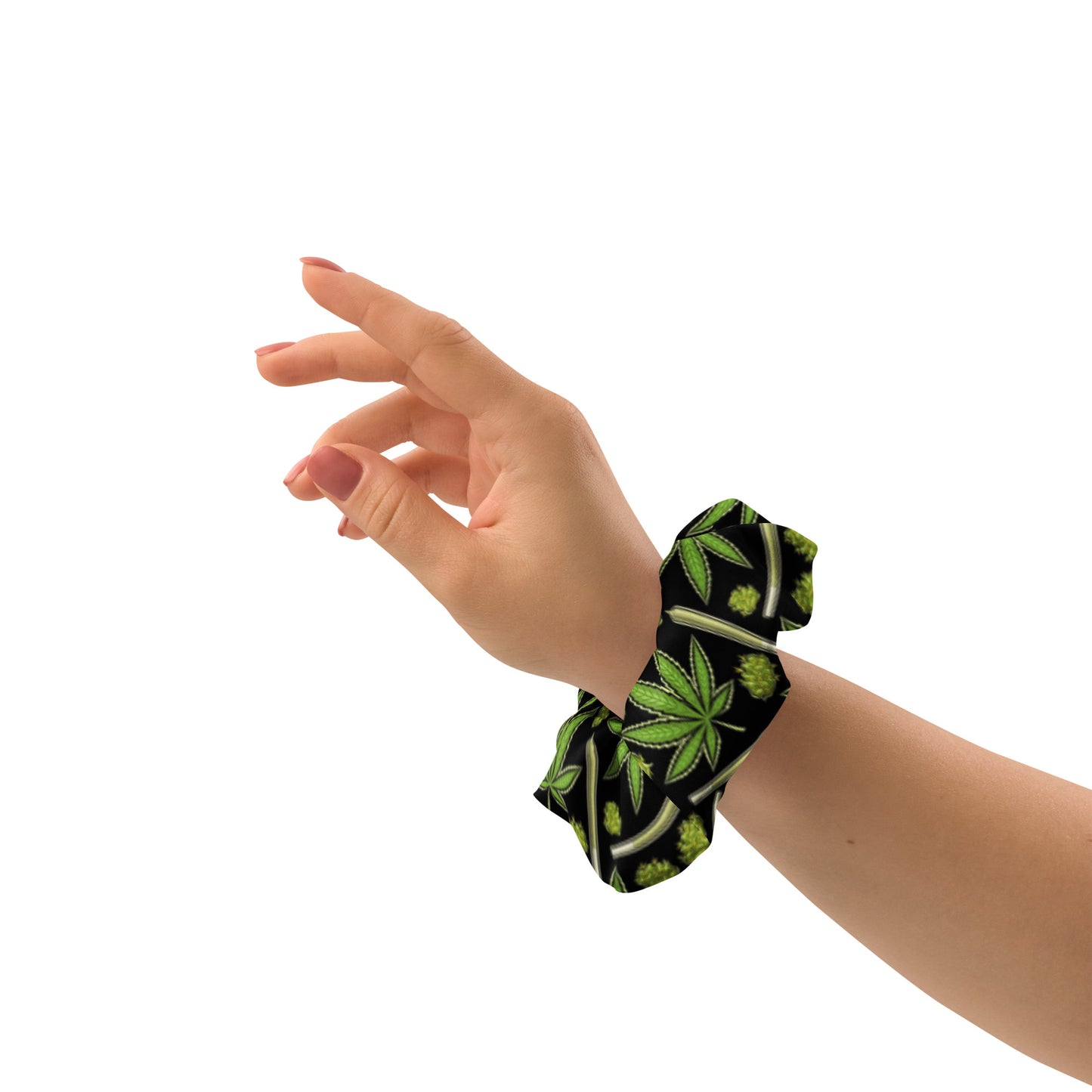 Joints and Leaves Scrunchie