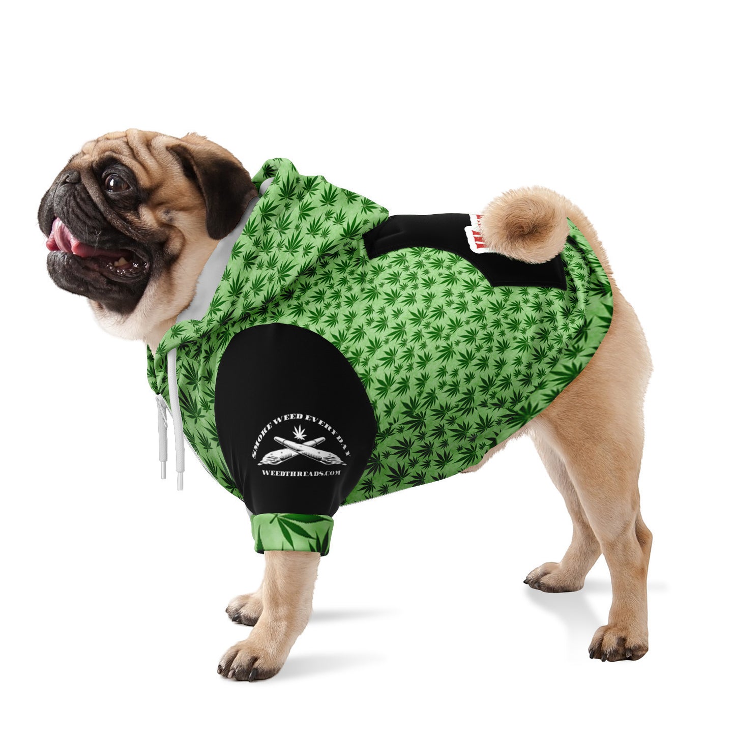 Green Leaves Dog Hoodie