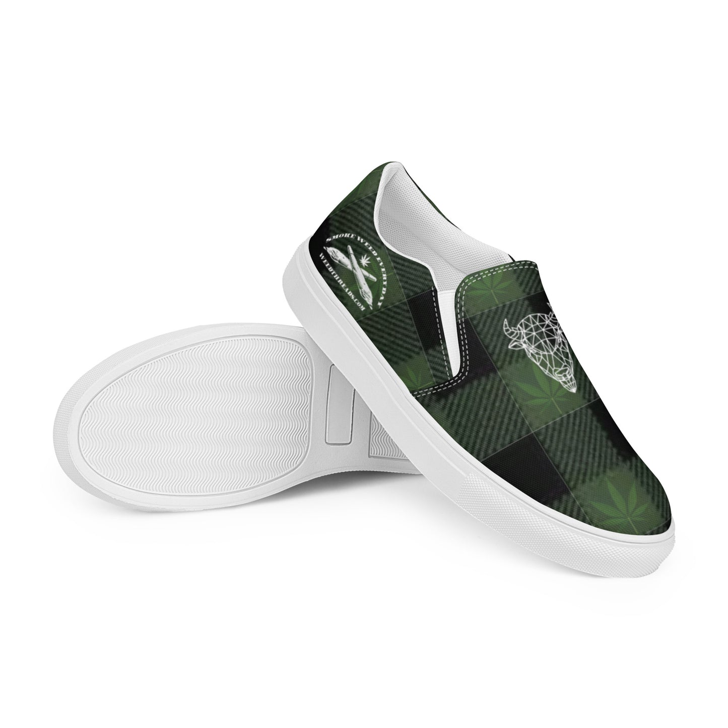Tatanka Plaid Slip-On Canvas Shoes