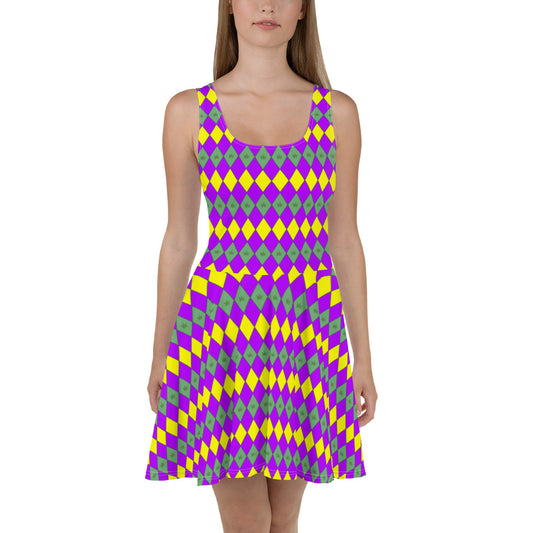 Mardi Gras Skater Dress